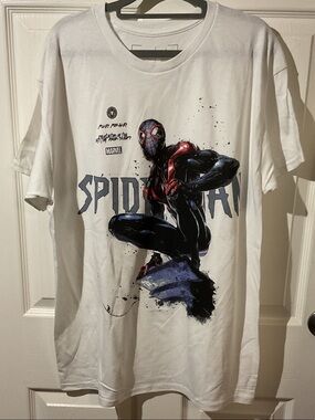 Marvel/CVLA Collaboration Miles Morales Spider-Man Graphic Tee - White